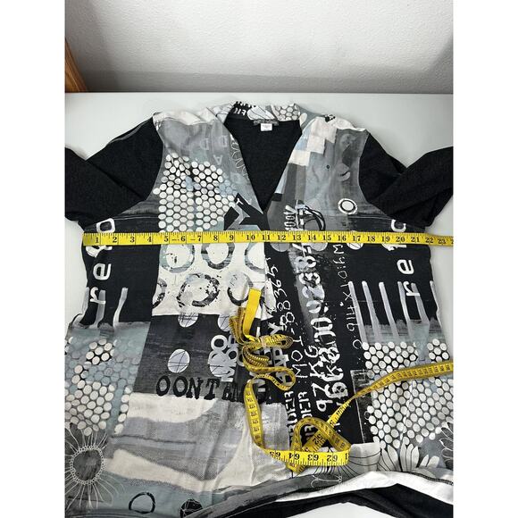 Dolcezza Art Simply Pullover Womens 1X Abstract Floral Print 71622X Top Sweater - Picture 8 of 10